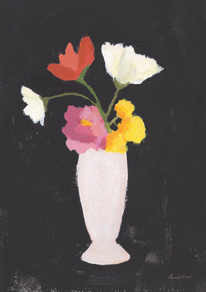 Floral On Black I