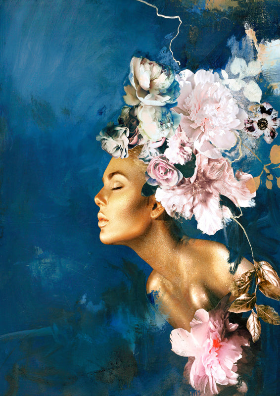 Gold On Blue Couture