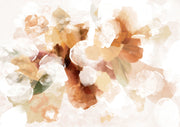 Watercolour floral bouquet in beige, cream and rust tones with soft blended petals
