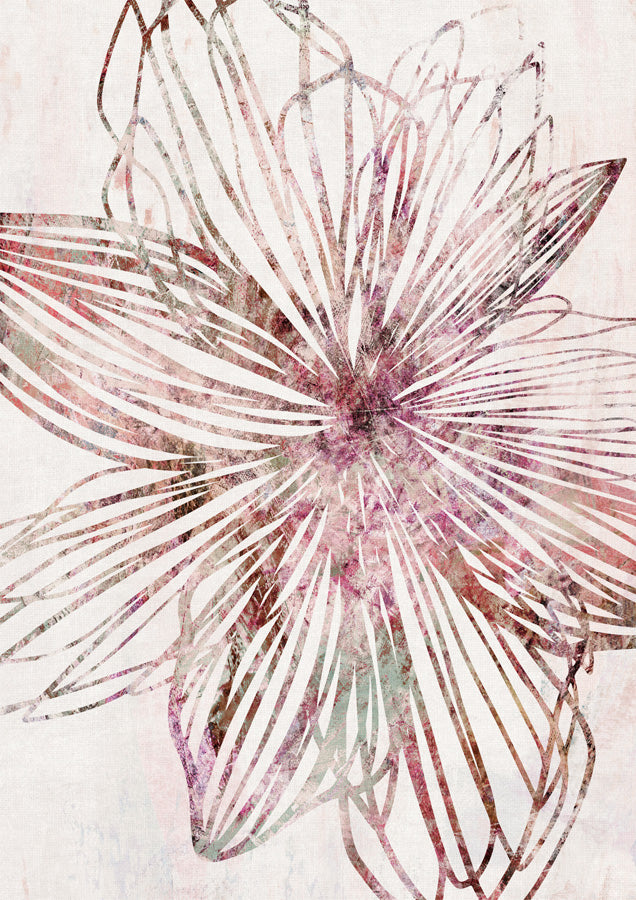 Purple Striped Floral