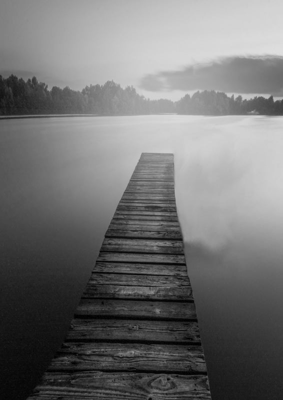 At The Dock Black and White
