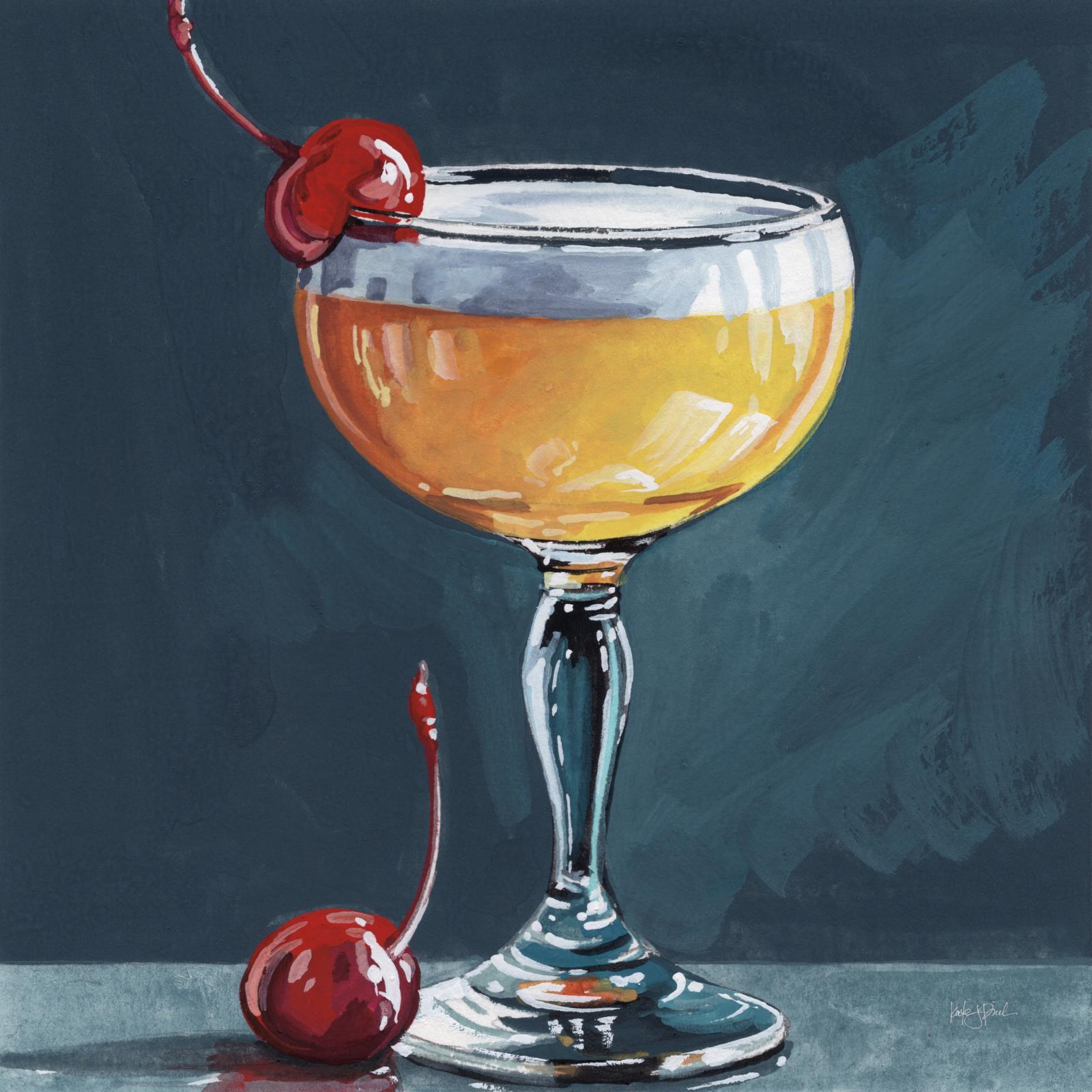 Fizzy Cocktail With Cherry