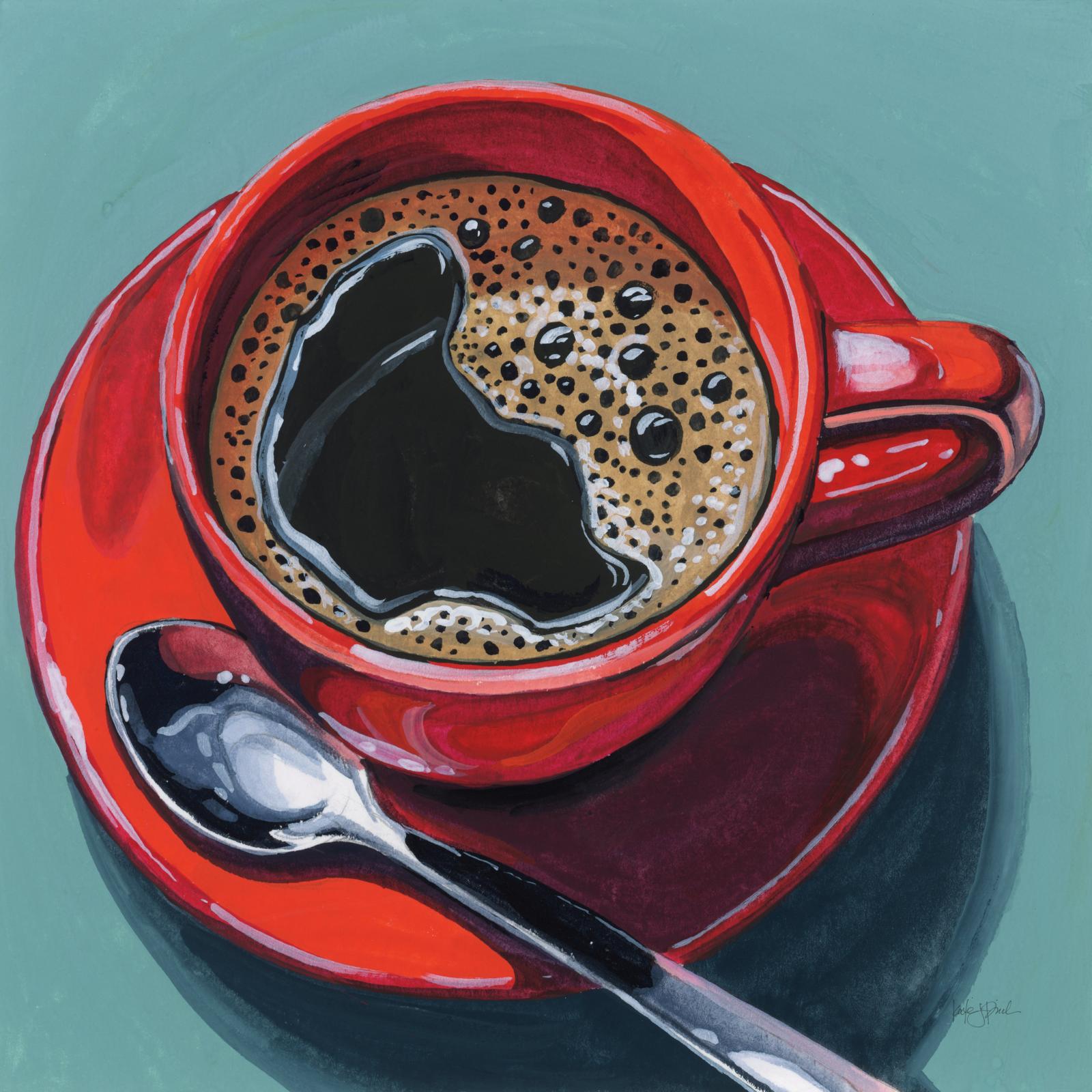 Red Cup Of Black Coffee