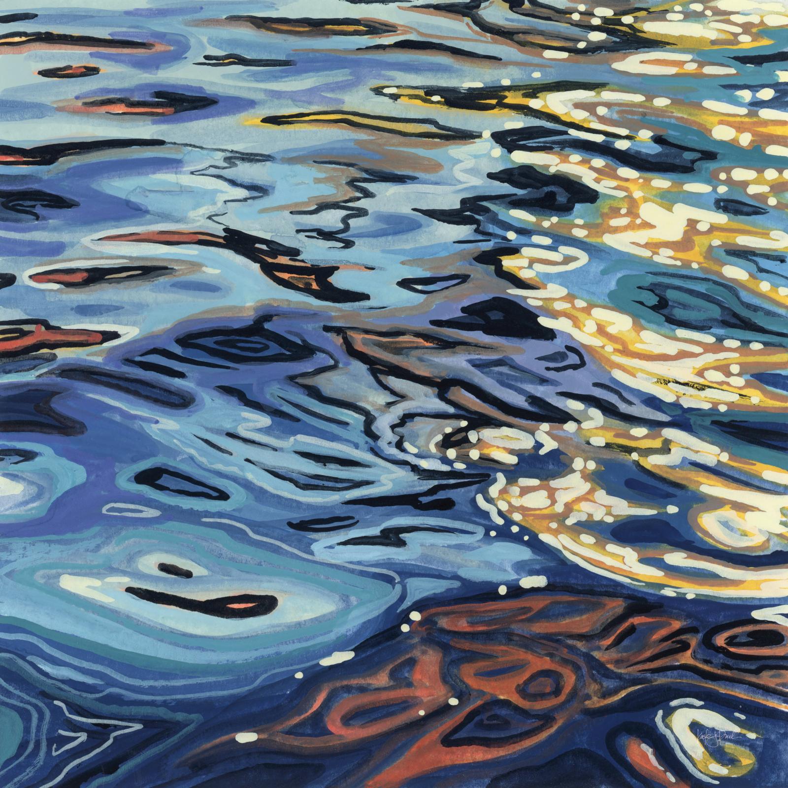 Sunrise On Rippling Water