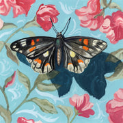 Moth On Floral Pattern