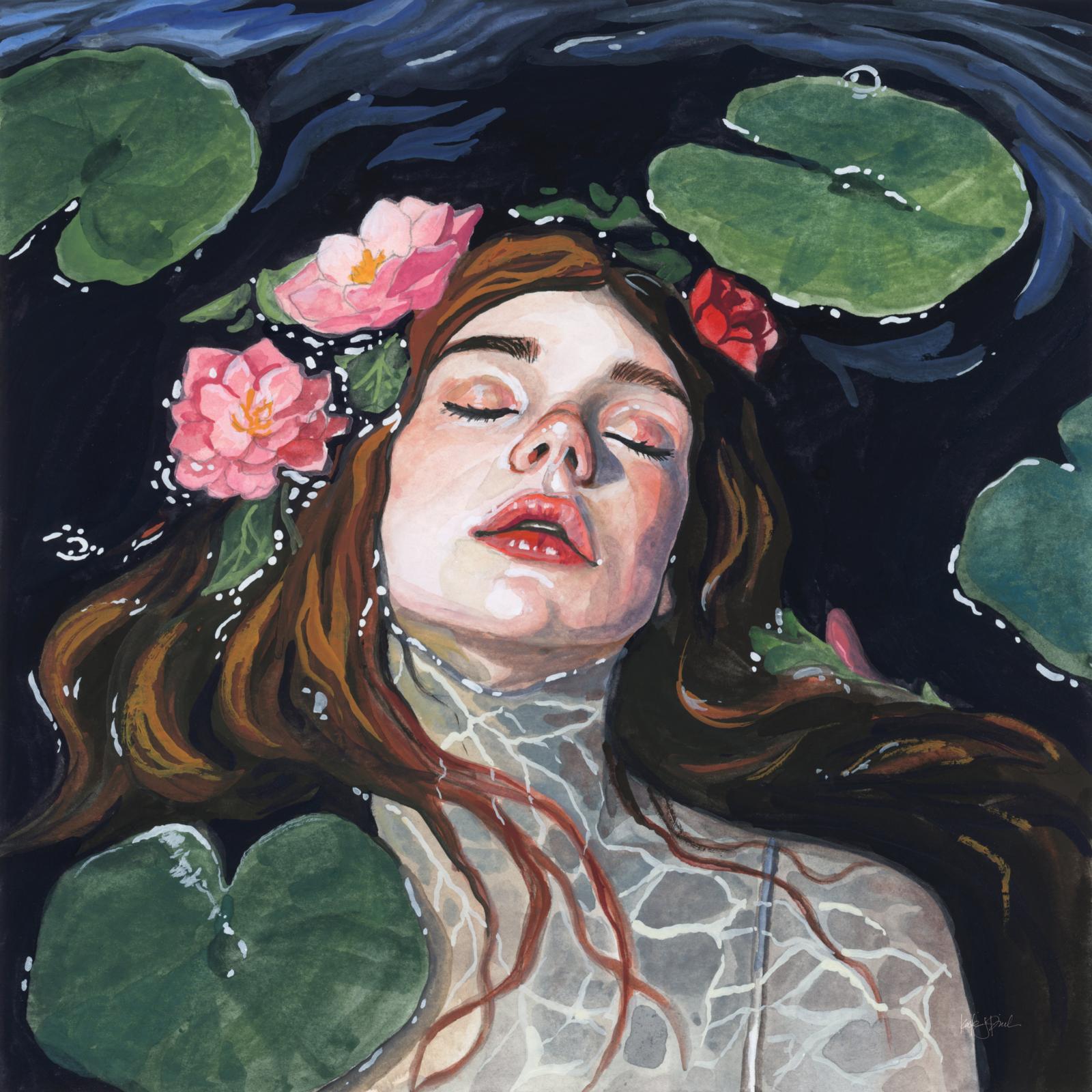 Ophelia With Lilies In Her Hair