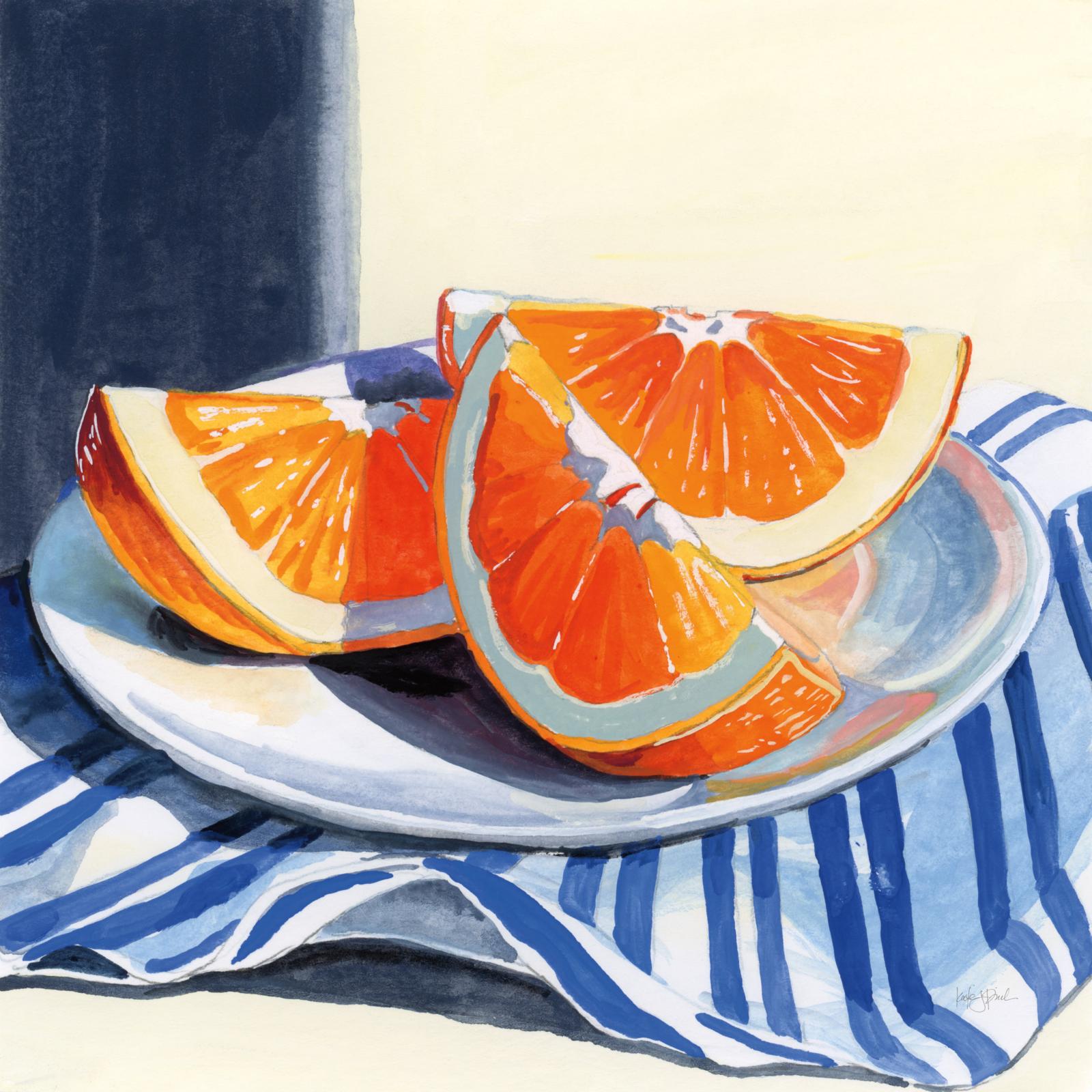 Fresh Cut Citrus On Linen