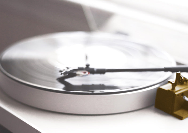 Spinning Record Golden Tone