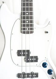White Guitar Blue Knobs