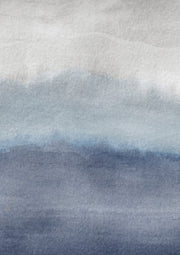 Abstract watercolor artwork with soft blue, gray and cream horizontal bands